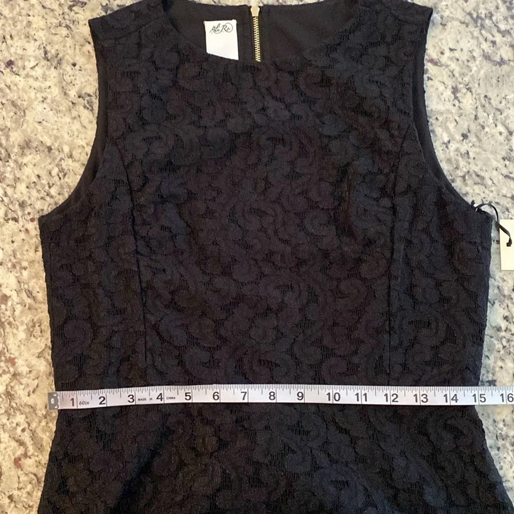 NWT Ali Ro Black Lace Sleeveless Fit Flare Dress 10 XX22